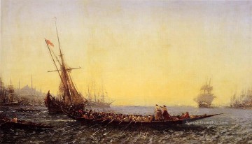  harbor - Harbor In Constantinople booten Barbizon Felix Ziem Seestück